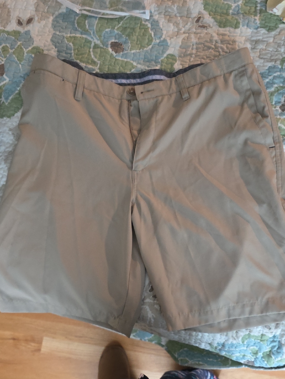 Men's Flat Front Khaki Shorts - Neutral Tan Jamaica Jaxx Size 38